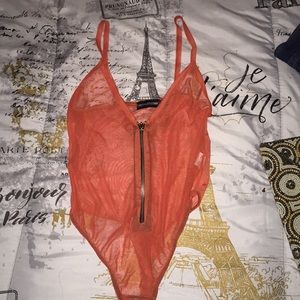 Pretty Little Thing Orange bodysuit